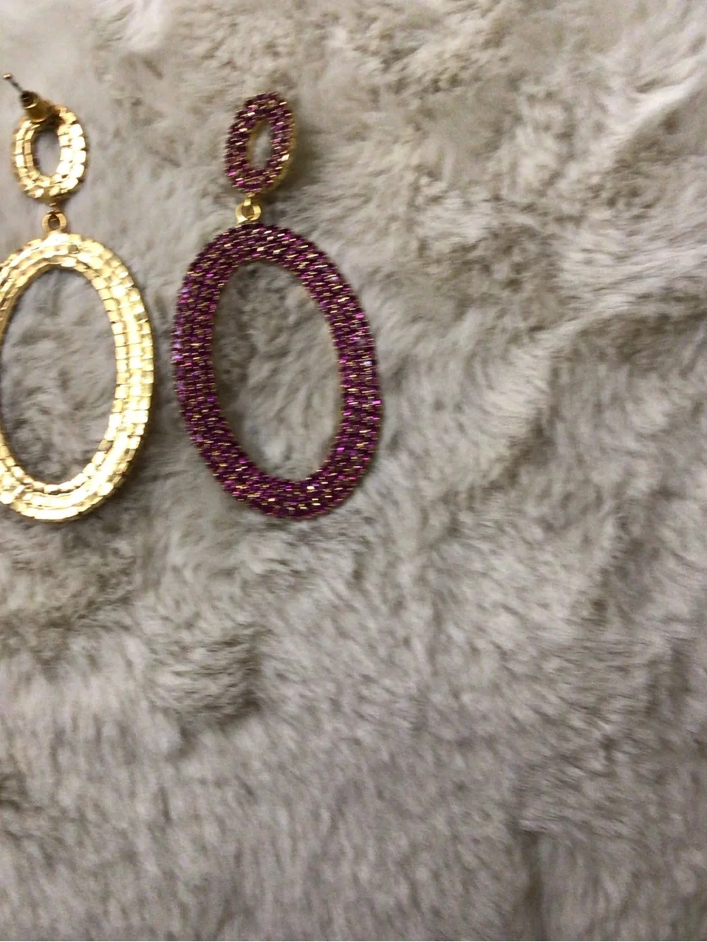 Pink Rhinestones Earrings